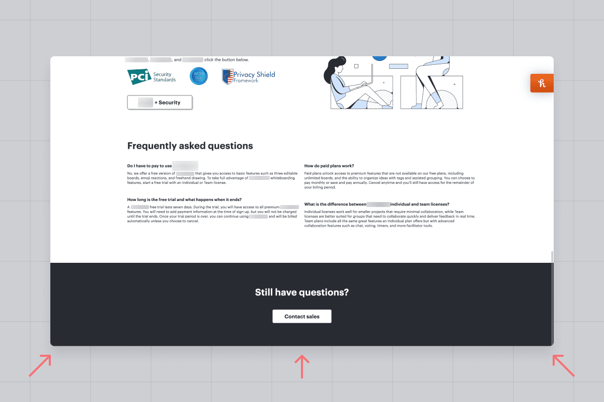Un sito senza footer?